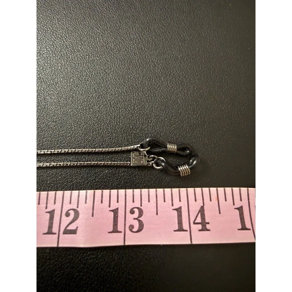 Vintage Eyeglass Chain Liquid Gunmetal Minimalist Sleek Classic CMC